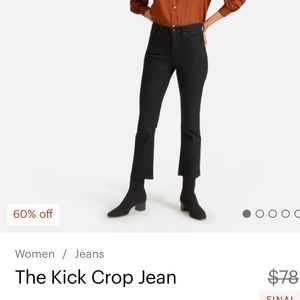 Everlane Kick Crop Jeans in Black
